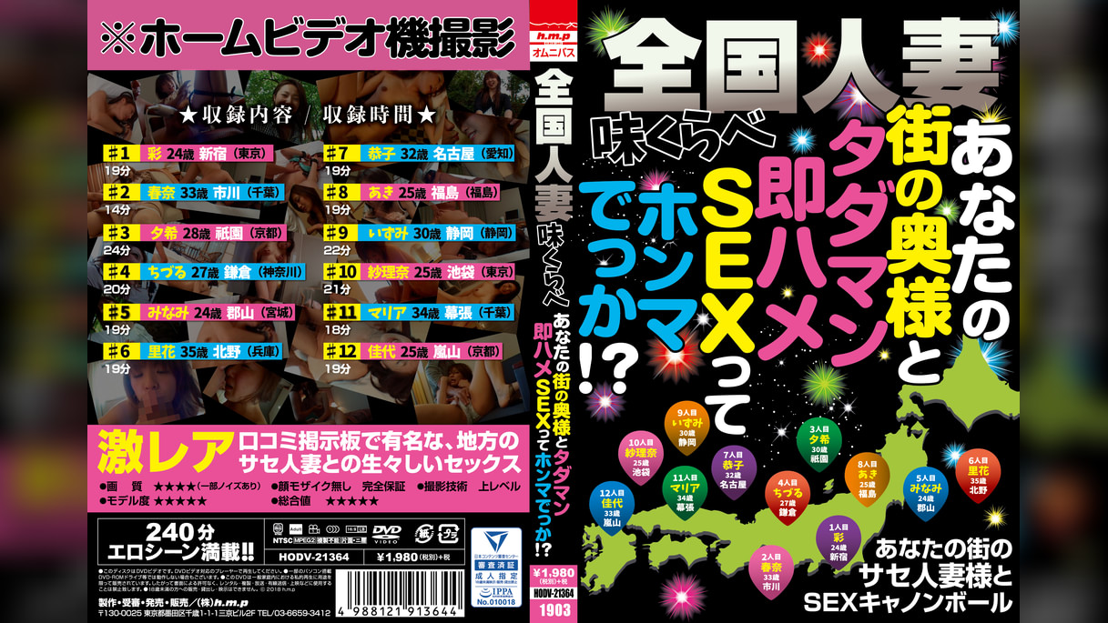 全国人妻味くらべ あなたの街の奥様と タダマン即ハメSEXって ホンマでっか!?