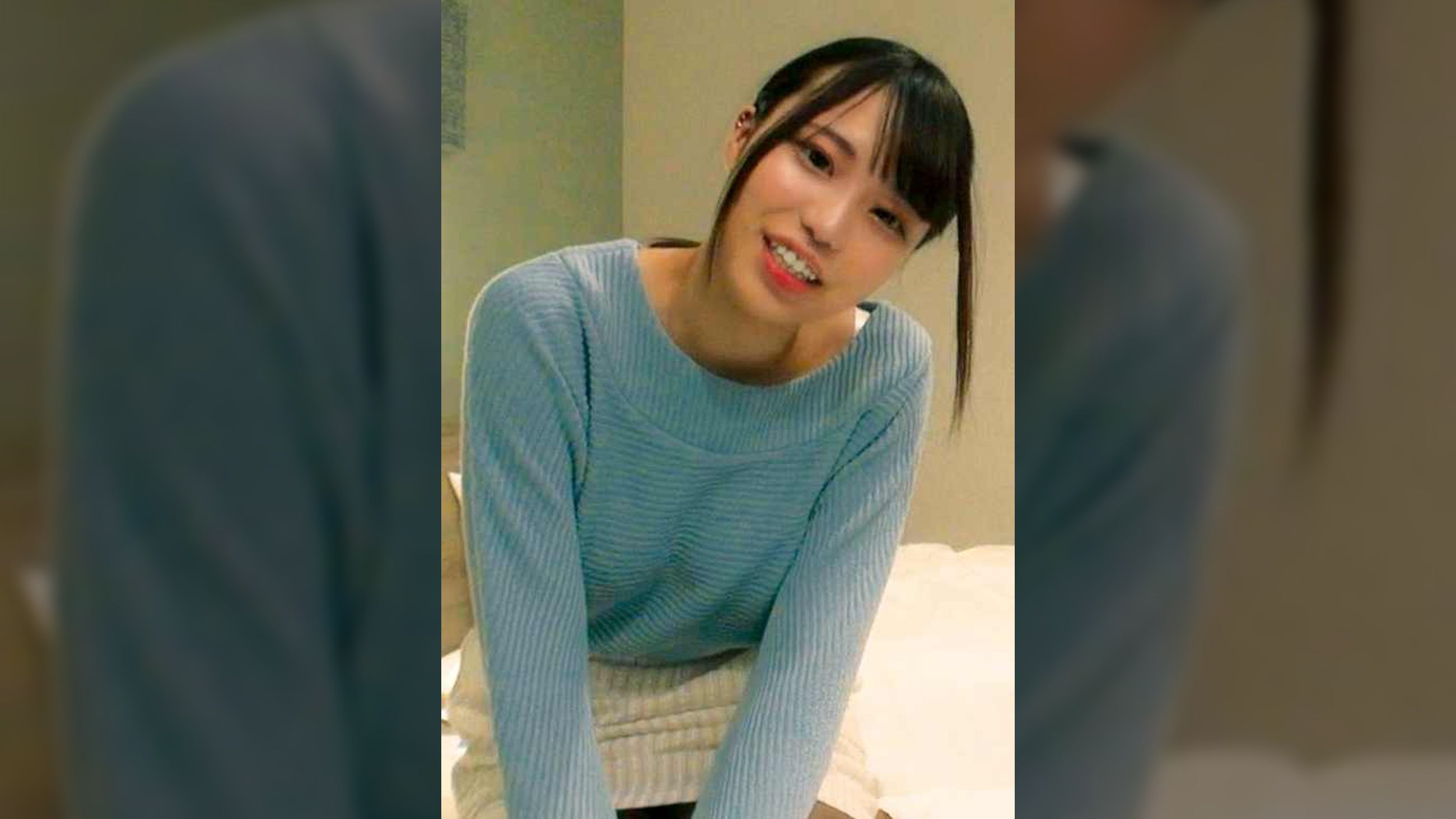 エクボが可愛い女子大生！脱いだら色白巨乳ちゃんはいっぱいキスしたい願望でオナニーが止まらない！