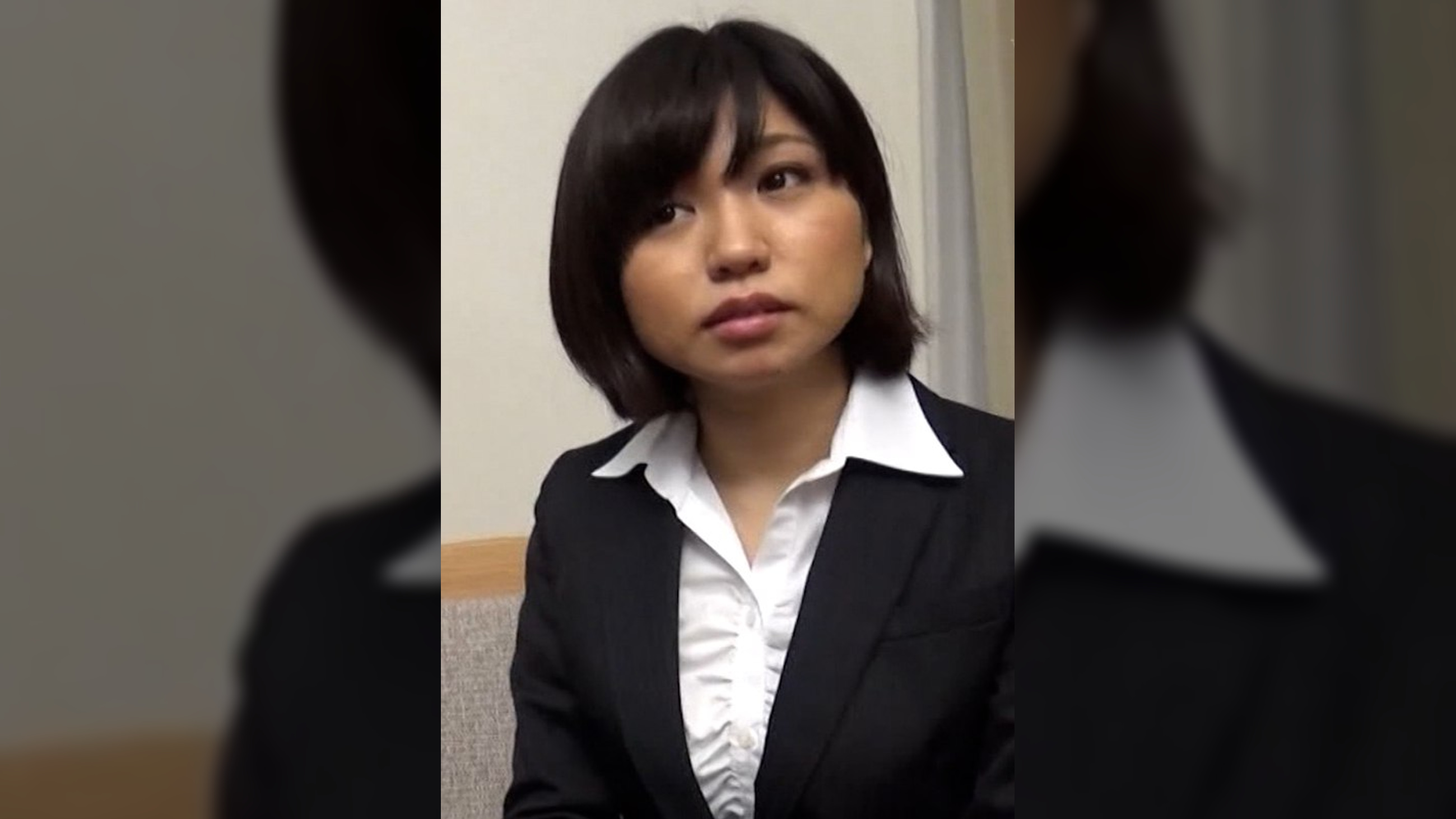 同行営業から帰社中の男女にインタビュー。後輩はまさかの女性と付き合ったことがないとカミングアウト!女性先輩は後輩の指導に熱がはいりまさかの筆おろし!!
