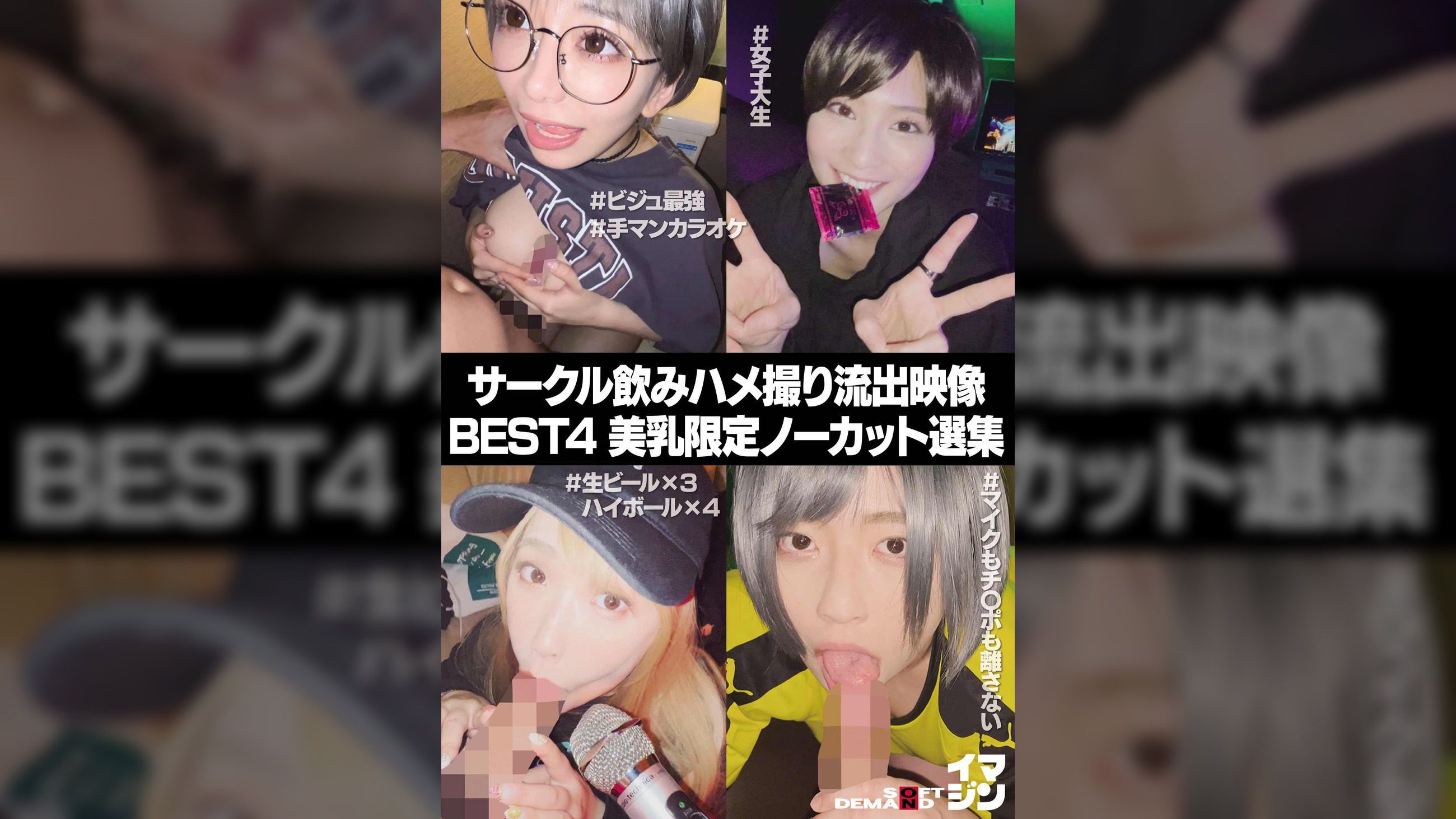 サークル飲みハメ撮り流出映像集　BEST4　美乳限定ノーカット選集