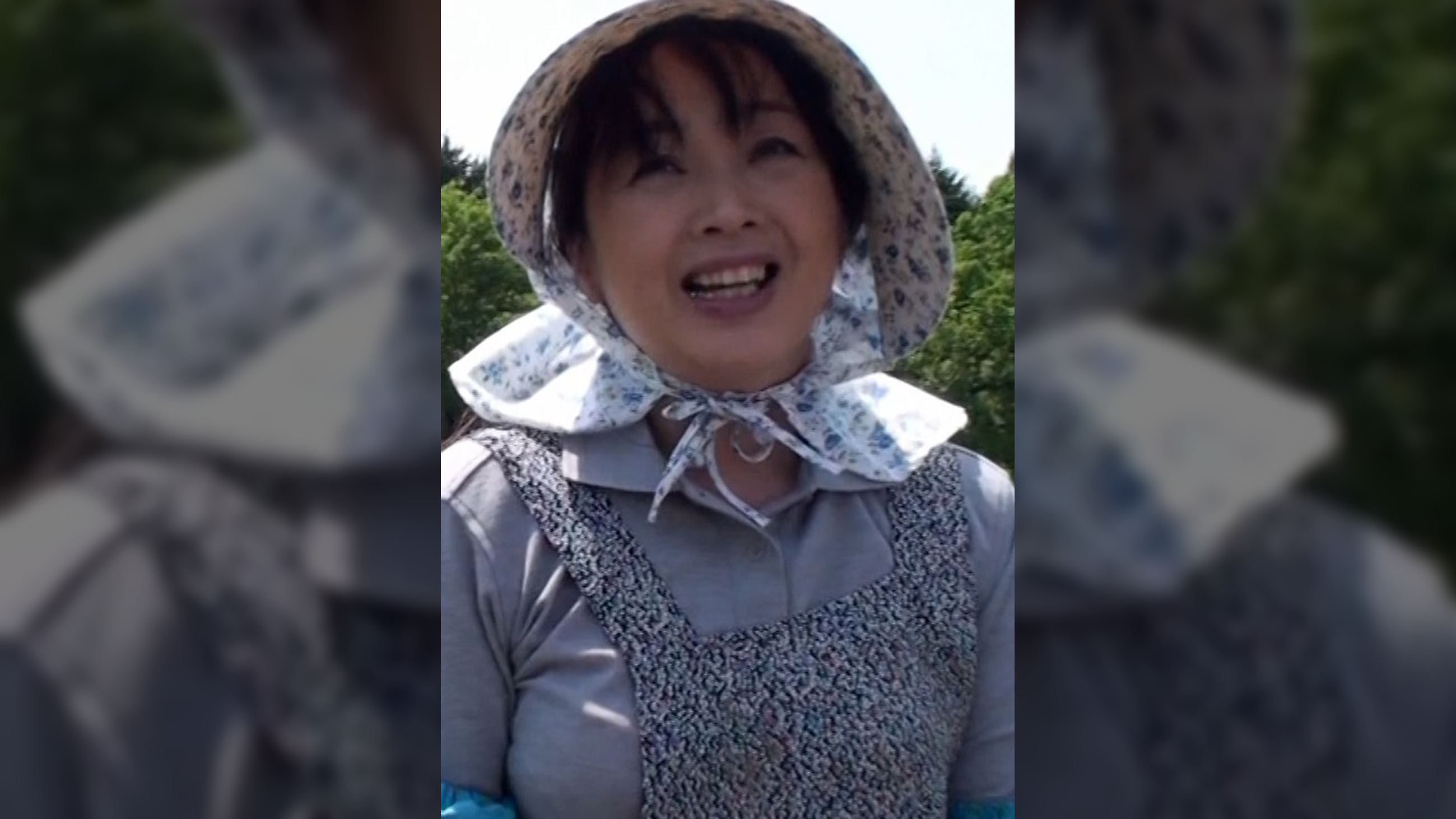 旦那が農協の研修旅行で留守中!AVの撮影で愉しむ淫乱熟女と大自然の中で淫乱SEX!