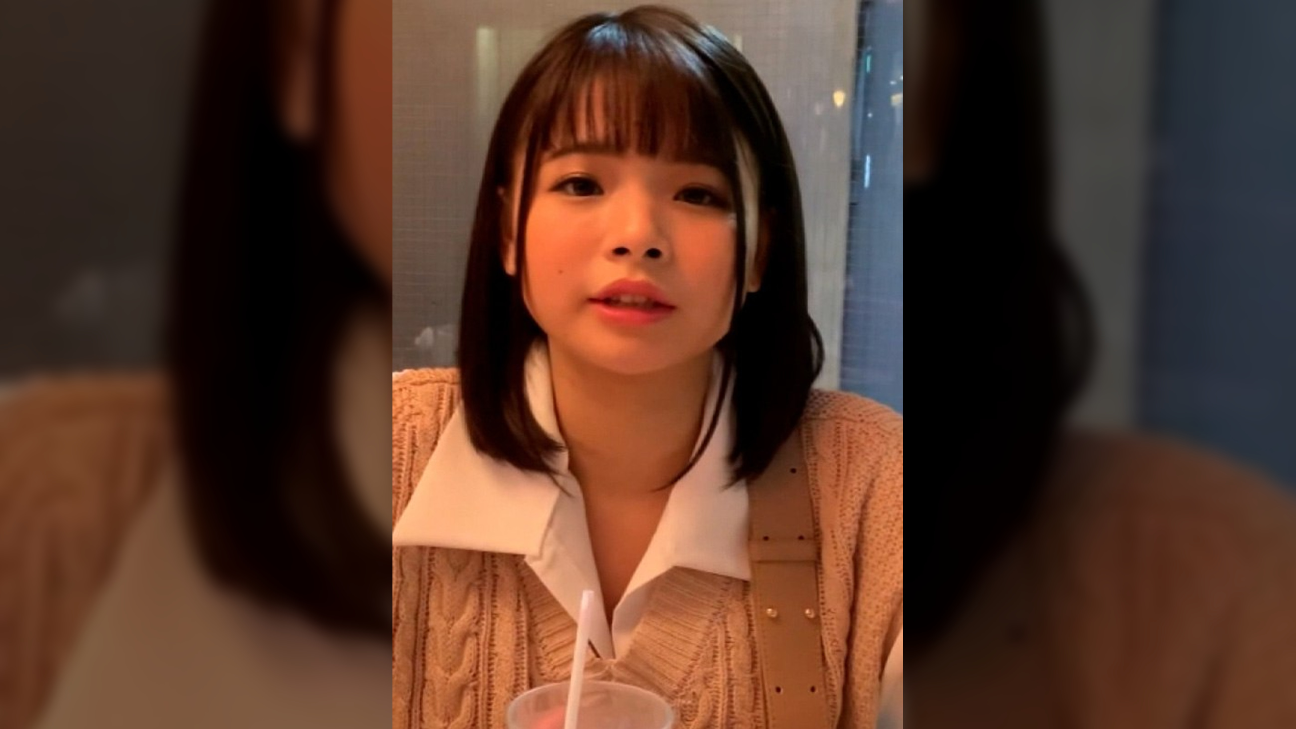 小悪魔的な無邪気な笑顔がすげー可愛い娘をマッチアプリでGET!下着見せバイトに現れたアイドルフェイスに顔射SEX!