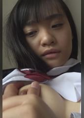 毛深いアソコがエロい、地味顔巨乳女●●生