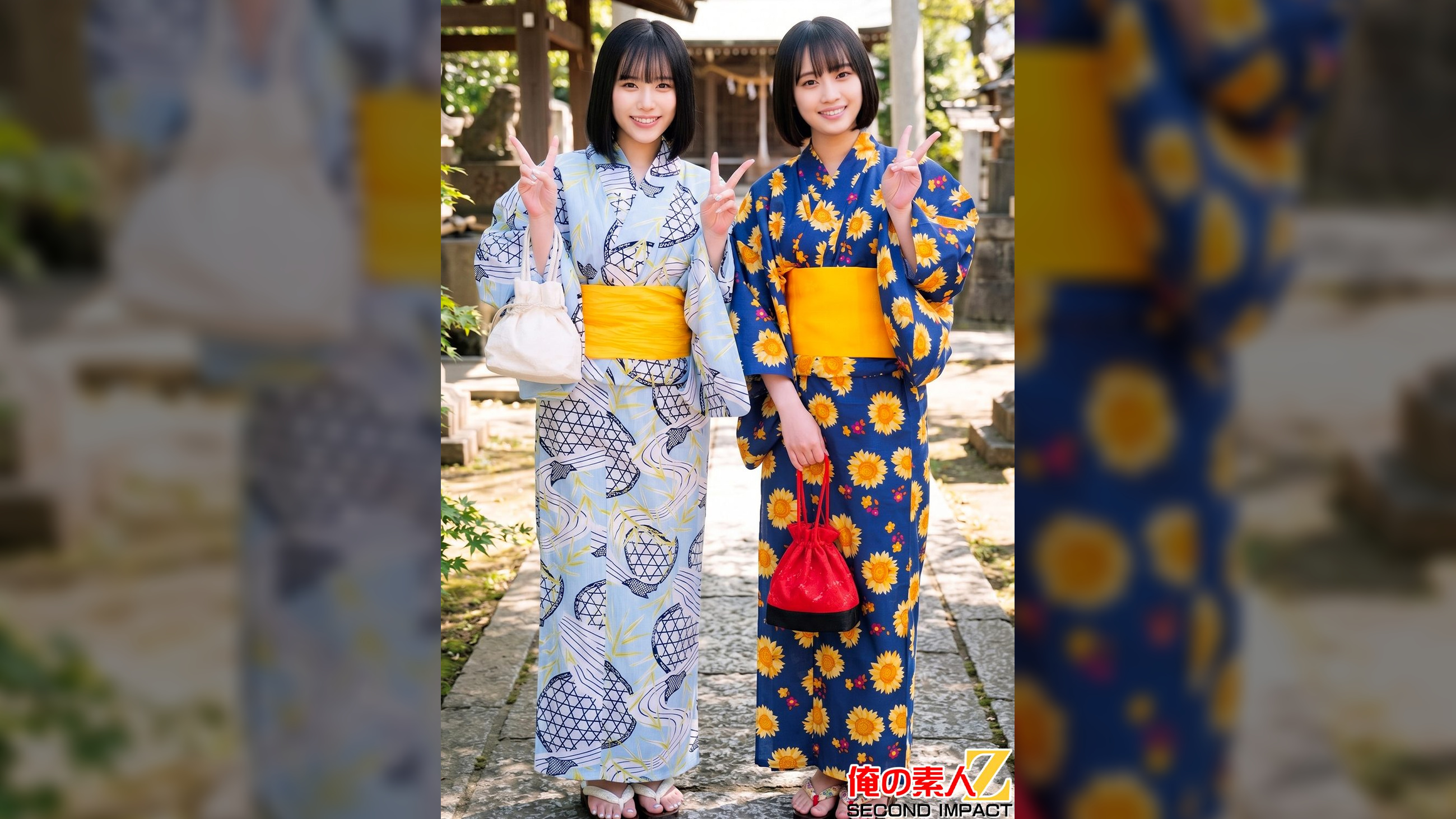 祝夏!花火大会に来てた浴衣美人と激えち野球拳!りいさちゃんとあいちゃん