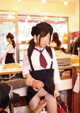 【AIリマスター】接客中に顔を紅潮させながら感じまくるバイト娘2 ～パン屋、そば屋、中古車販売店、パチンコ店～